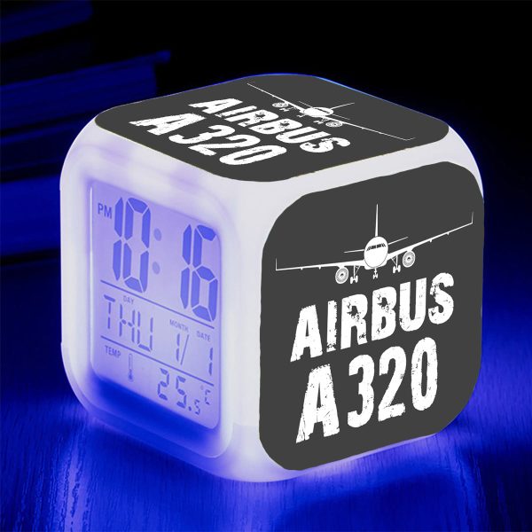 Airbus A320 & Plane Designed  7 Colour  Digital Alarm Clock Online Sale