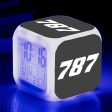 787 Flat Text Designed  7 Colour  Digital Alarm Clock For Cheap