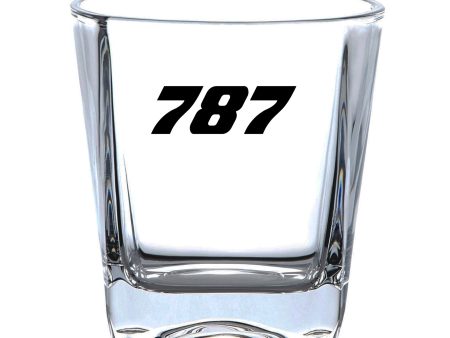 787 Flat Text Designed Whiskey Glass Fashion