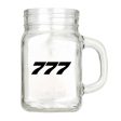 777 Flat Text Designed Cocktail Glasses on Sale