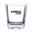 Airbus A320 & Text Designed Whiskey Glass For Cheap