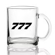 777 Flat Text Designed Coffee & Tea Glasses Hot on Sale