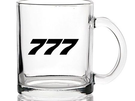 777 Flat Text Designed Coffee & Tea Glasses Hot on Sale