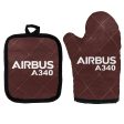 Airbus A340 & Text Designed Kitchen Glove & Holder Online