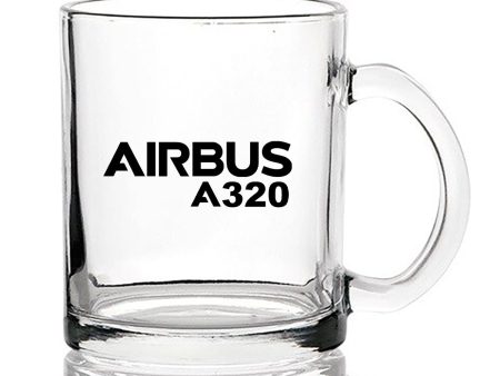 Airbus A320 & Text Designed Coffee & Tea Glasses Cheap