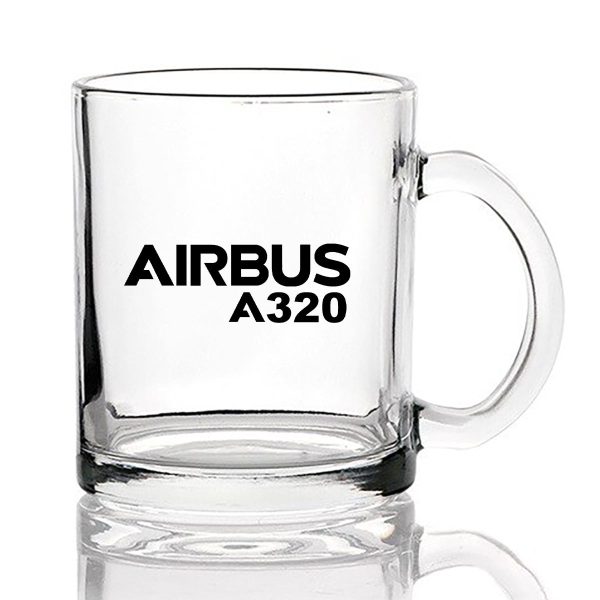 Airbus A320 & Text Designed Coffee & Tea Glasses Cheap