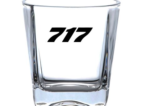 717 Flat Text Designed Whiskey Glass Online