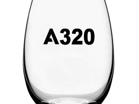 A320 Flat Text Designed Beer & Water Glasses Cheap