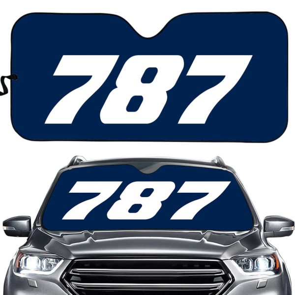 787 Flat Text Designed Car Sun Shade Online