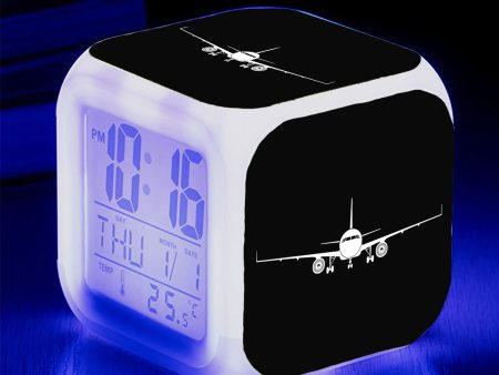 Airbus A320 Silhouette Designed  7 Colour  Digital Alarm Clock Online now