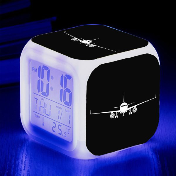 Airbus A320 Silhouette Designed  7 Colour  Digital Alarm Clock Online now