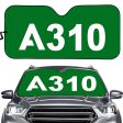 A310 Flat Text Designed Car Sun Shade Online