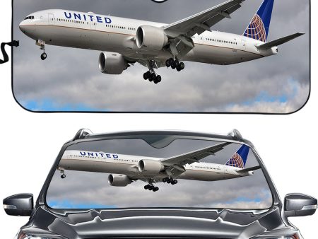 United Airways Boeing 777 Designed Car Sun Shade For Cheap