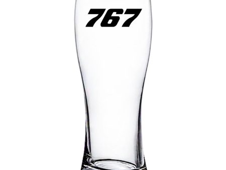 767 Flat Text Designed Pilsner Beer Glasses Hot on Sale