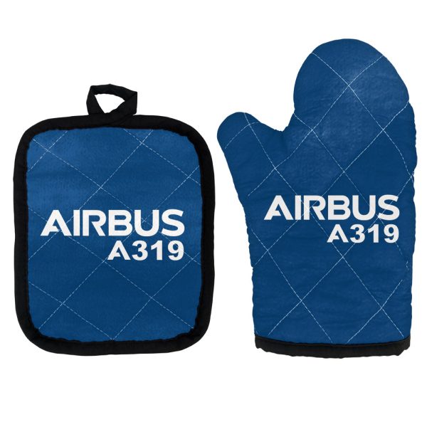 Airbus A319 & Text Designed Kitchen Glove & Holder Online now