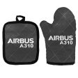 Airbus A310 & Text Designed Kitchen Glove & Holder on Sale