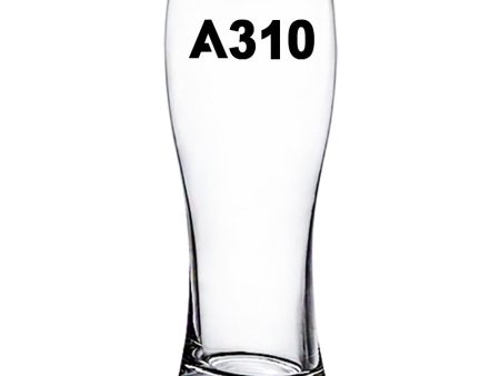 A310 Flat Text Designed Pilsner Beer Glasses Hot on Sale