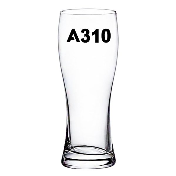 A310 Flat Text Designed Pilsner Beer Glasses Hot on Sale