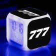 777 Flat Text Designed  7 Colour  Digital Alarm Clock Online Hot Sale