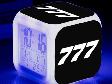 777 Flat Text Designed  7 Colour  Digital Alarm Clock Online Hot Sale