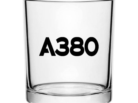 A380 Flat Text Designed Special Whiskey Glasses on Sale