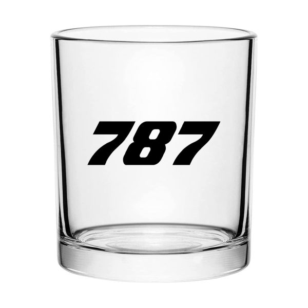 787 Flat Text Designed Special Whiskey Glasses Hot on Sale