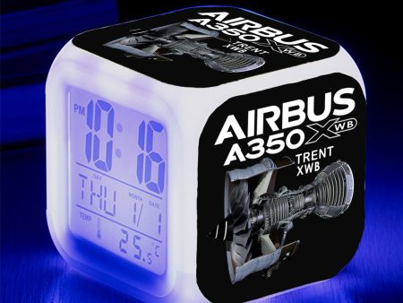 Airbus A350 & Trent Wxb Engine Designed  7 Colour  Digital Alarm Clock Sale