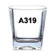 A319 Flat Text Designed Whiskey Glass Hot on Sale