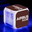 Airbus A330 & Text Designed  7 Colour  Digital Alarm Clock For Discount