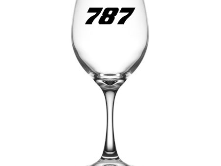 787 Flat Text Designed Wine Glasses Online