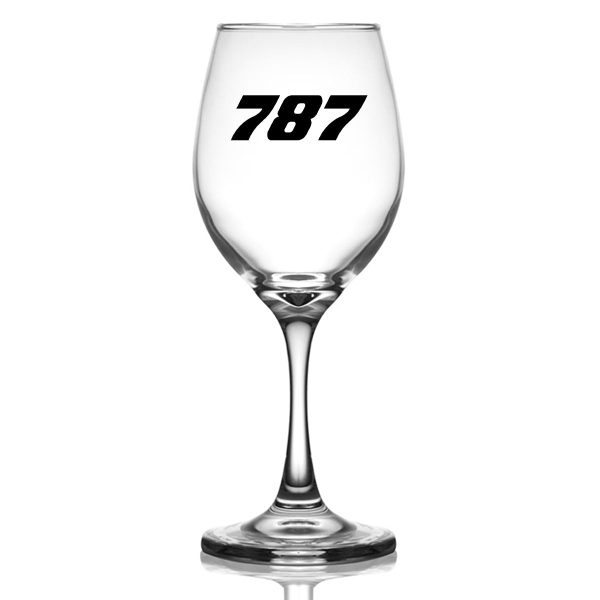 787 Flat Text Designed Wine Glasses Online