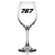 767 Flat Text Designed Wine Glasses For Discount