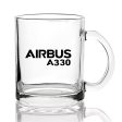 Airbus A330 & Text Designed Coffee & Tea Glasses For Sale