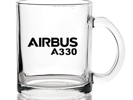 Airbus A330 & Text Designed Coffee & Tea Glasses For Sale