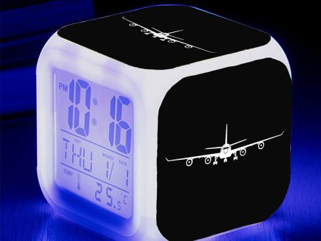 Airbus A340 Silhouette Designed  7 Colour  Digital Alarm Clock Supply