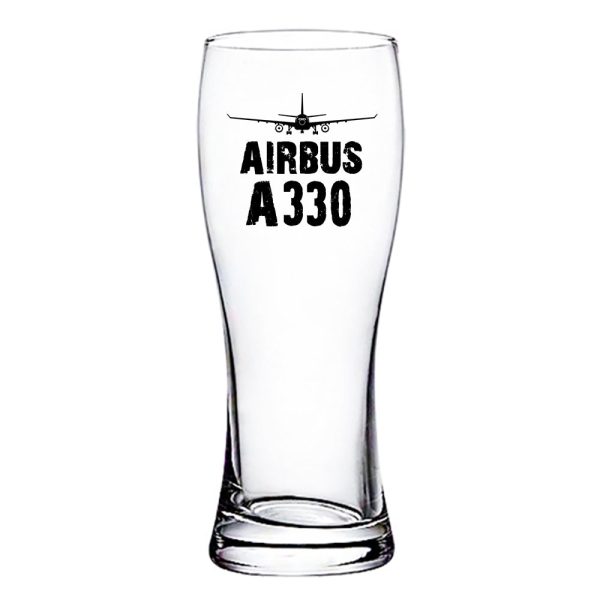 Airbus A330 & Plane Designed Pilsner Beer Glasses Fashion