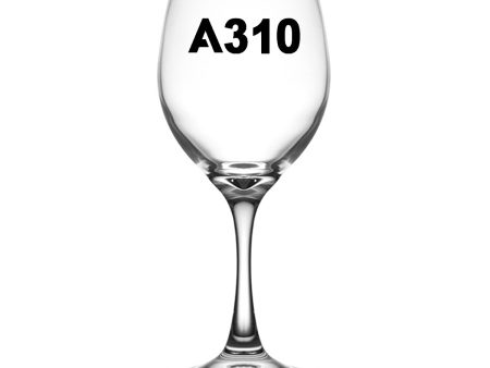 A310 Flat Text Designed Wine Glasses Hot on Sale