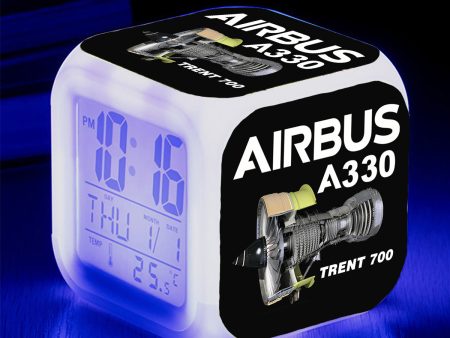 Airbus A330 & Trent 700 Engine Designed  7 Colour  Digital Alarm Clock Online Sale