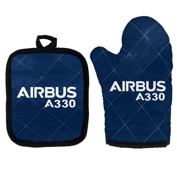 Airbus A330 & Text Designed Kitchen Glove & Holder Discount