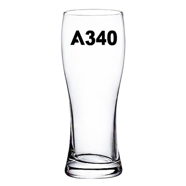 A340 Flat Text Designed Pilsner Beer Glasses Online Hot Sale