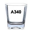 A340 Flat Text Designed Whiskey Glass Supply