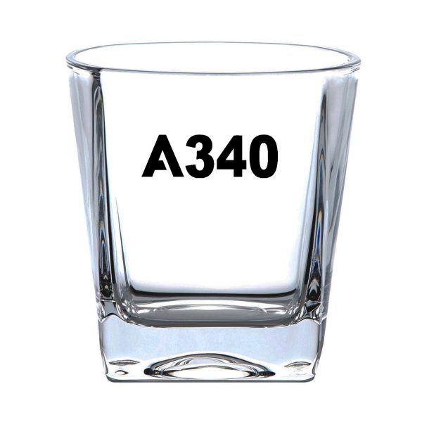 A340 Flat Text Designed Whiskey Glass Supply