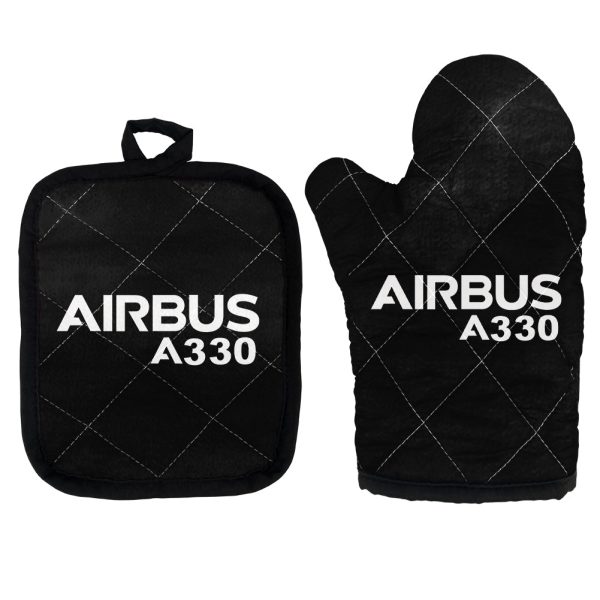 Airbus A330 & Text Designed Kitchen Glove & Holder Discount