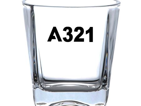 A321 Flat Text Designed Whiskey Glass Supply