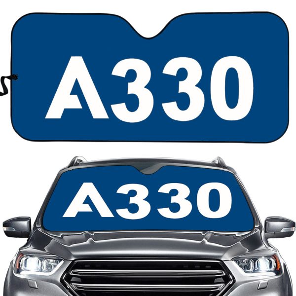 A330 Flat Text Designed Car Sun Shade Online now