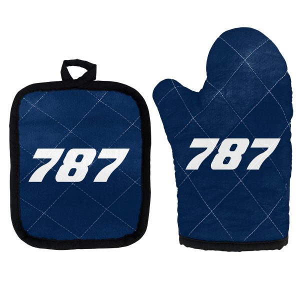 787 Flat Text Designed Kitchen Glove & Holder For Sale