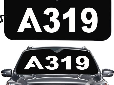 A319 Flat Text Designed Car Sun Shade Sale