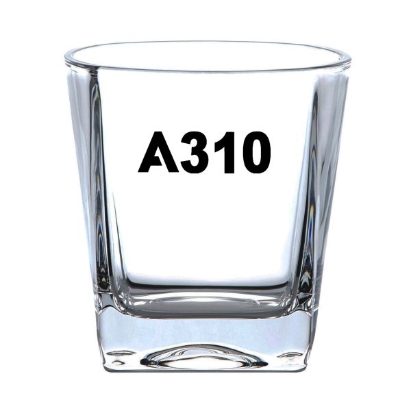 A310 Flat Text Designed Whiskey Glass Online