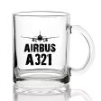 Airbus A321 & Plane Designed Coffee & Tea Glasses Sale