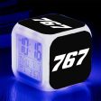 767 Flat Text Designed  7 Colour  Digital Alarm Clock Online now